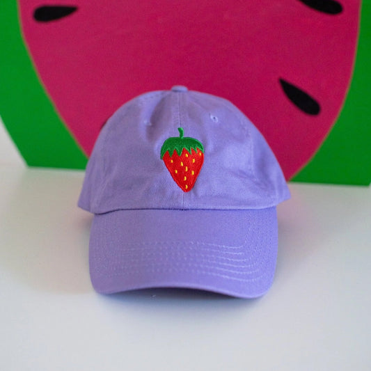 Embroidered Strawberry Hat