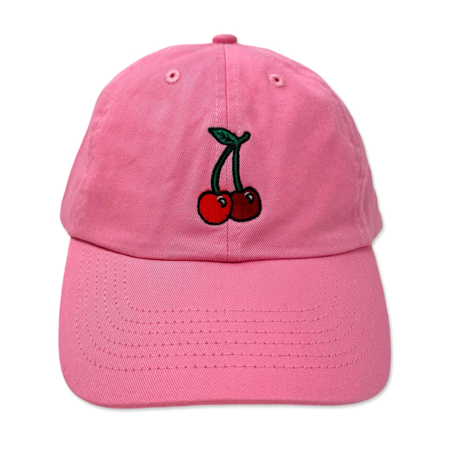 Embroidered Cherries Hat