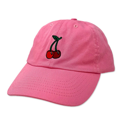 Embroidered Cherries Hat