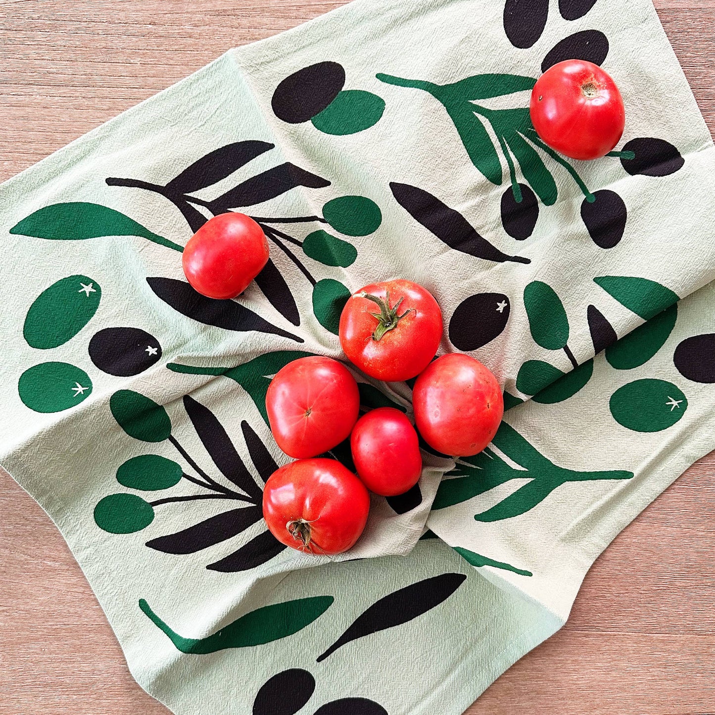 Sage Green Olive Toss Tea Towel