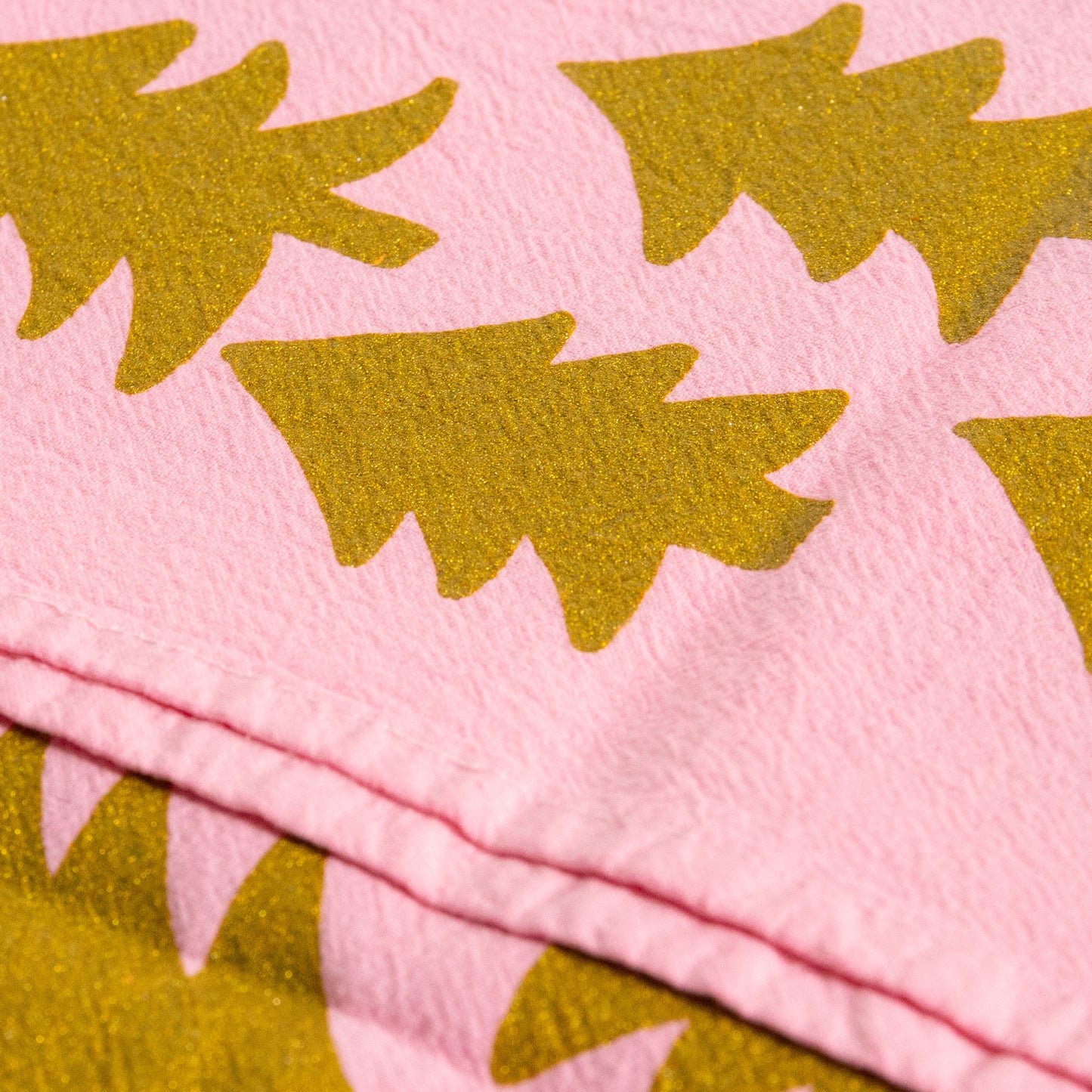 Pink Glitter Trees Tea Towel