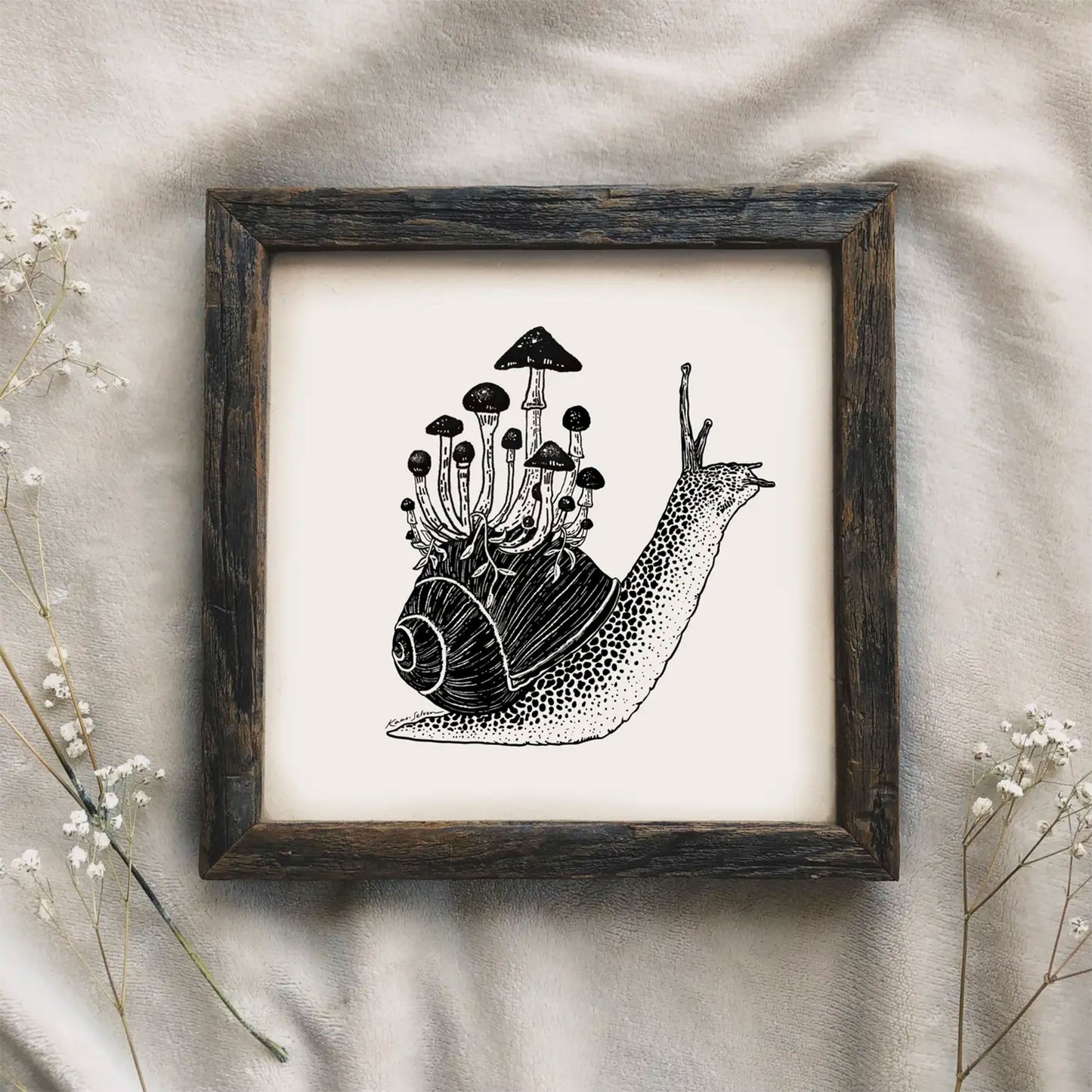 Kaari & Co: Mushroom Snail Print