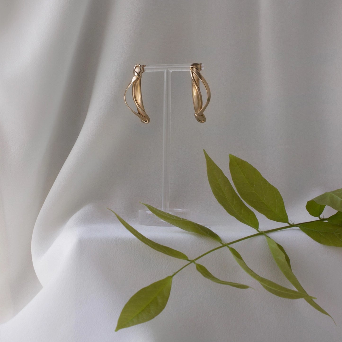 Draped Ribbon Earrings