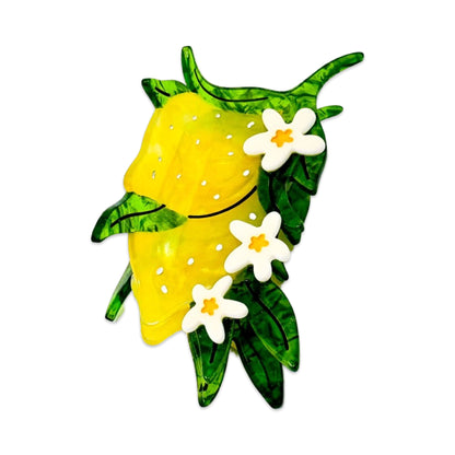 Lemon and Flowers Hair Claw