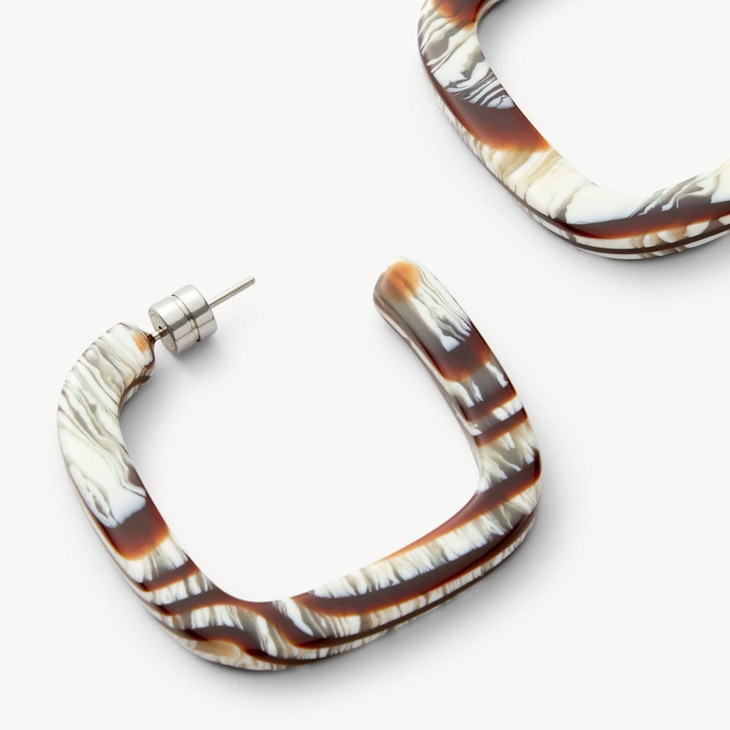 Midi Square Hoops in Canyon
