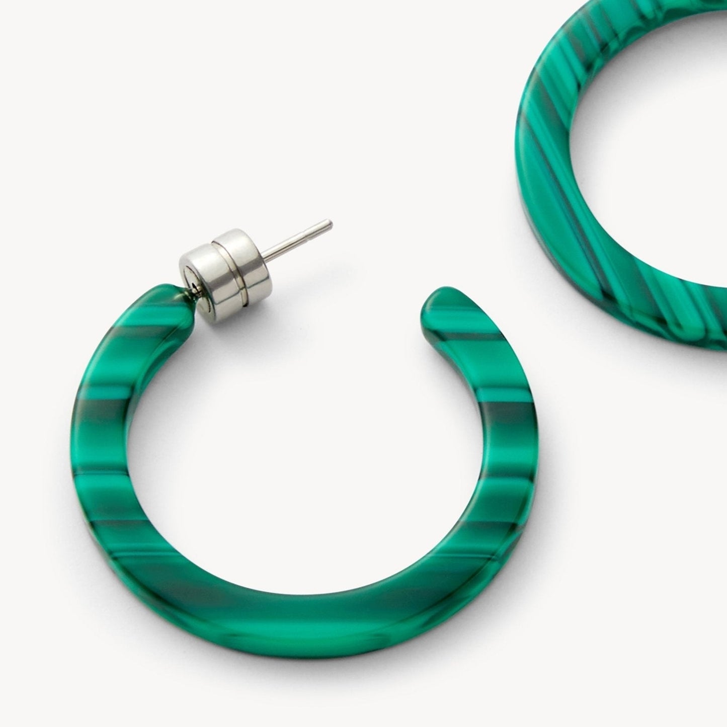 Mini Hoops in Malachite