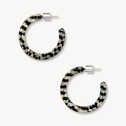 Mini Hoops in Perle Noir