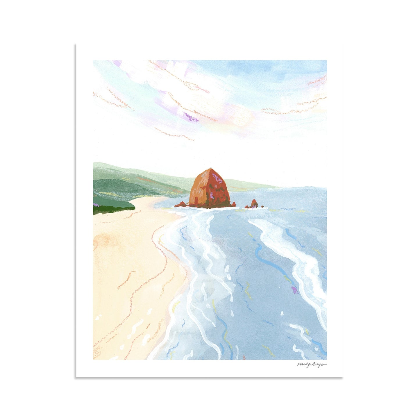 Mandy Arroyo: Cannon Beach Haystack Rock Print