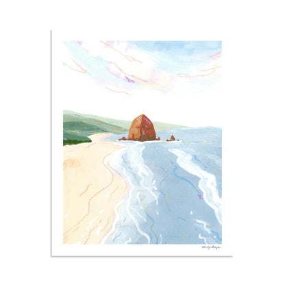 Mandy Arroyo: Cannon Beach Haystack Rock Print