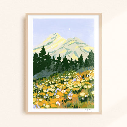 Mandy Arroyo: Mt. Hood Campsite Print