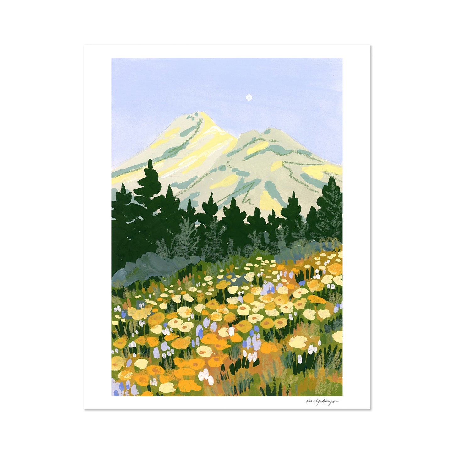 Mandy Arroyo: Mt. Hood Campsite Print