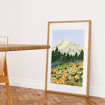 Mandy Arroyo: Mt. Hood Campsite Print