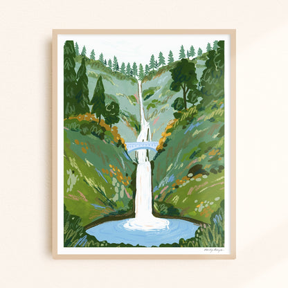 Mandy Arroyo: Multnomah Falls Print