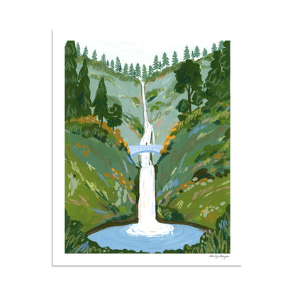 Mandy Arroyo: Multnomah Falls Print