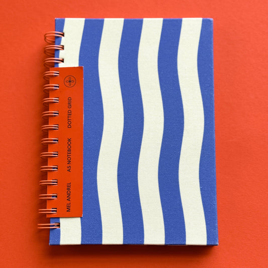 Mediterranean Stripes A5 Dot Grid Notebook