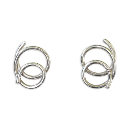 Squiggle Posts in Silver