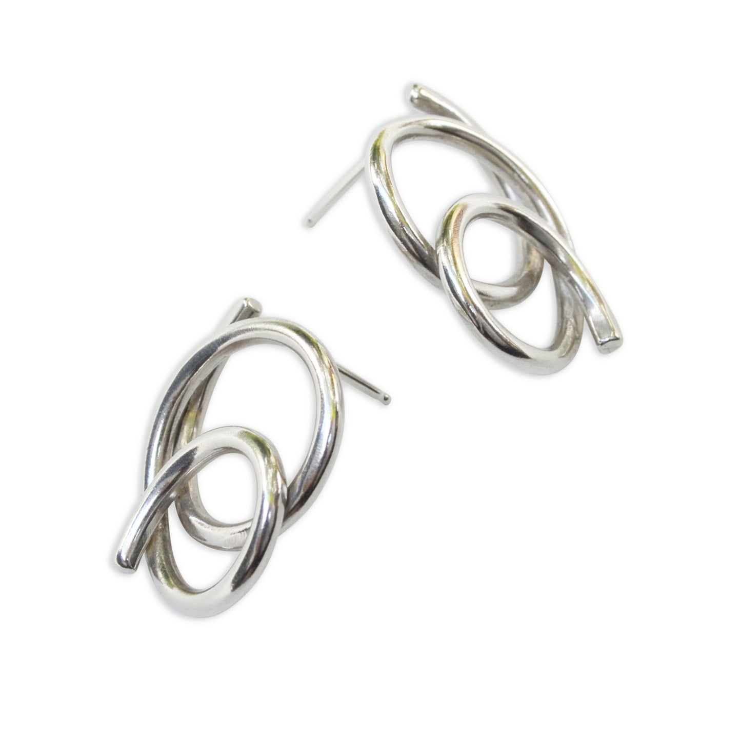 Squiggle Posts in Silver