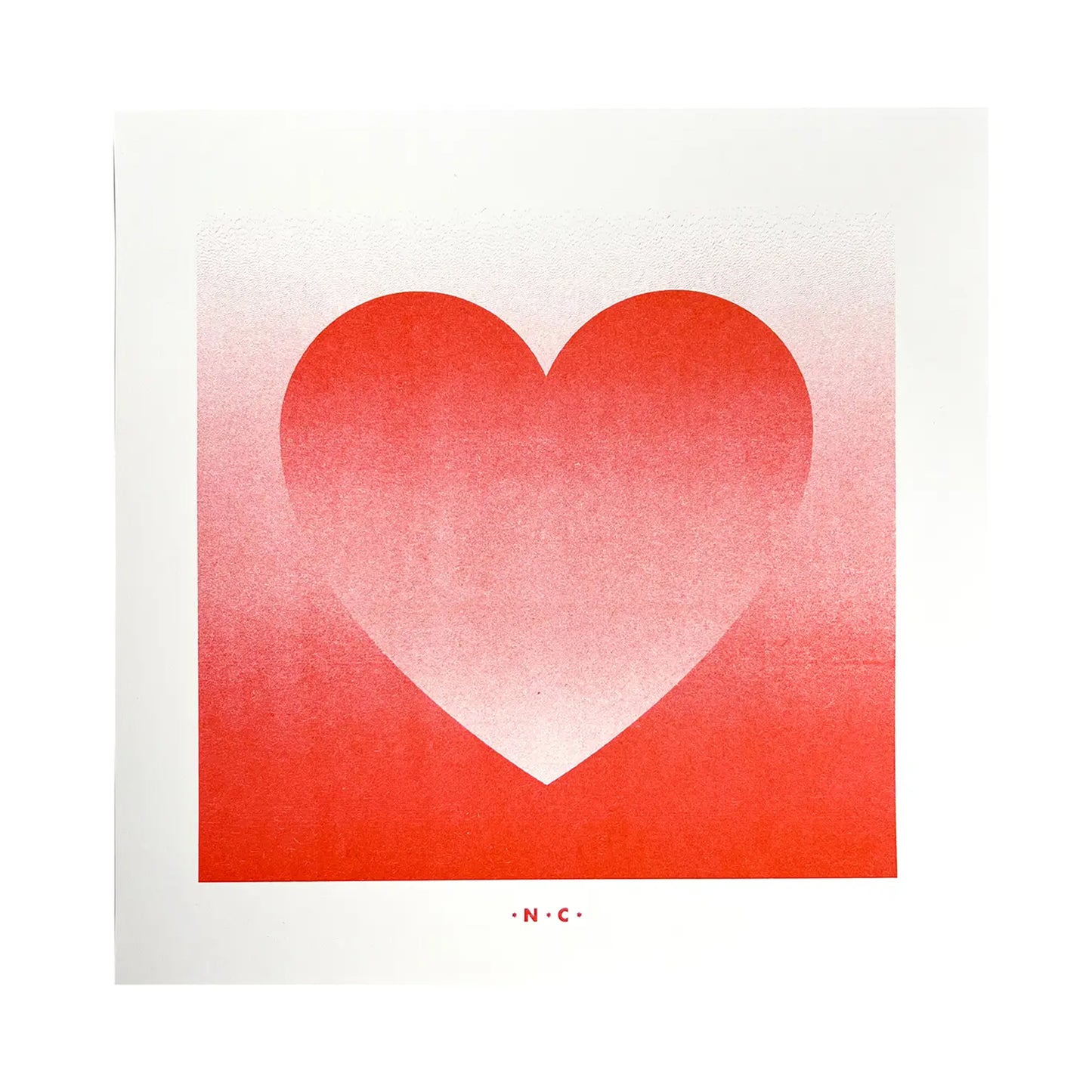 Next Chapter Studio: Heart Gradient Riso Print