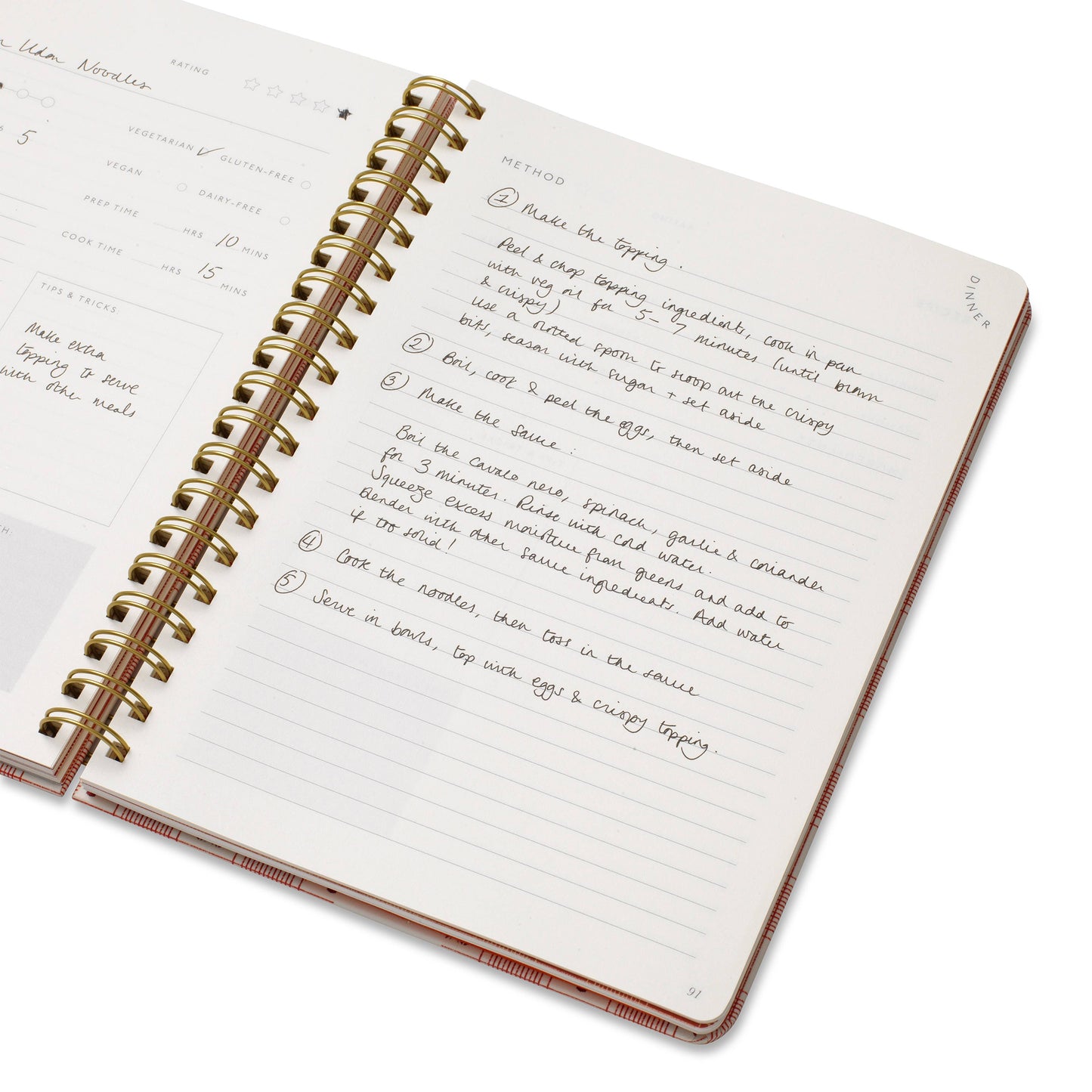 Lobster Gingham Spiral Recipe Journal