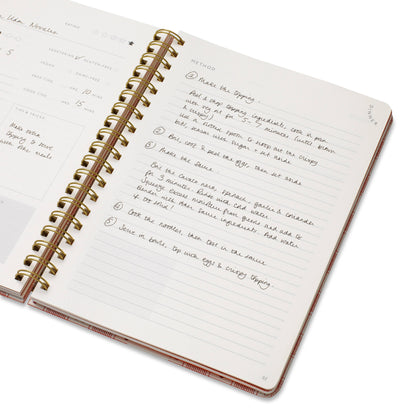 Lobster Gingham Spiral Recipe Journal