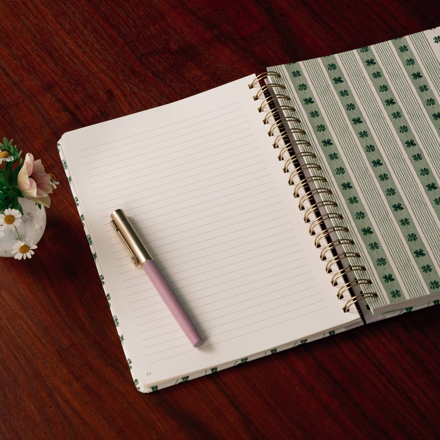 Clover Vine Hardcover Spiral Lined Notebook