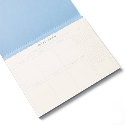 Floral Checkerboard Weekly Desk Planner