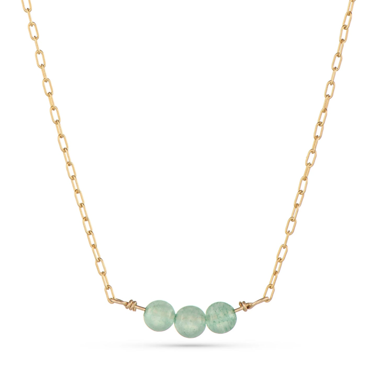 Pea Pod Necklace in Sea Foam