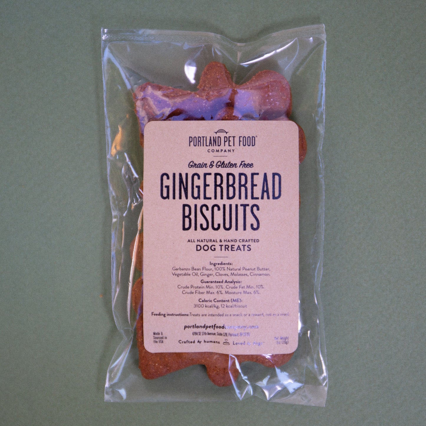 Grain & Gluten-Free Gingerbread Dog Biscuits (1oz)