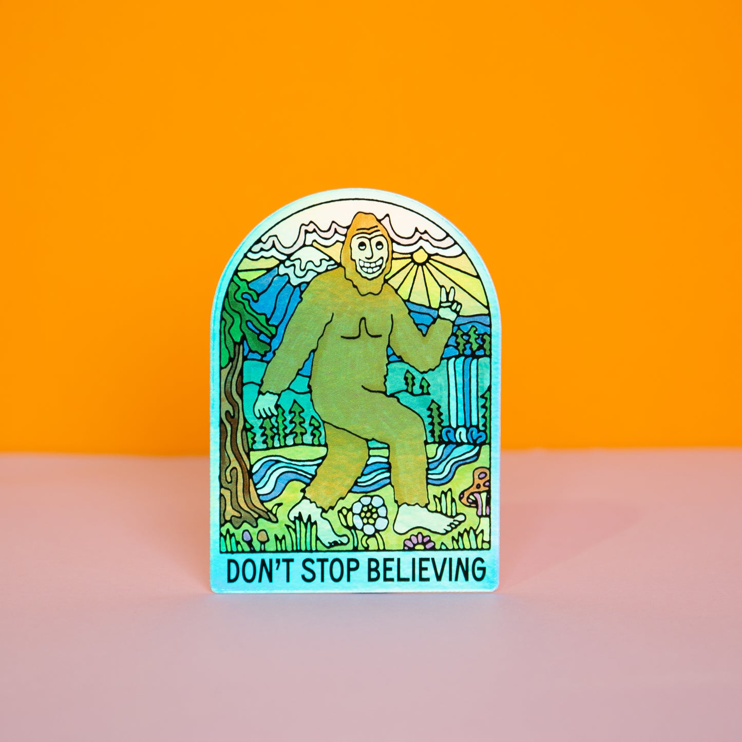 Don't Stop Believing Bigfoot Sticker