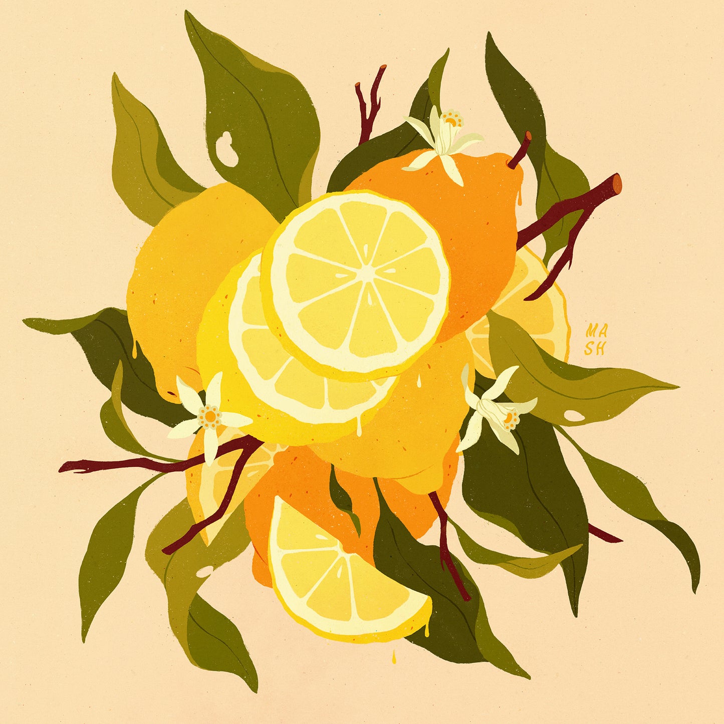 Samantha Mash: Lemons Print