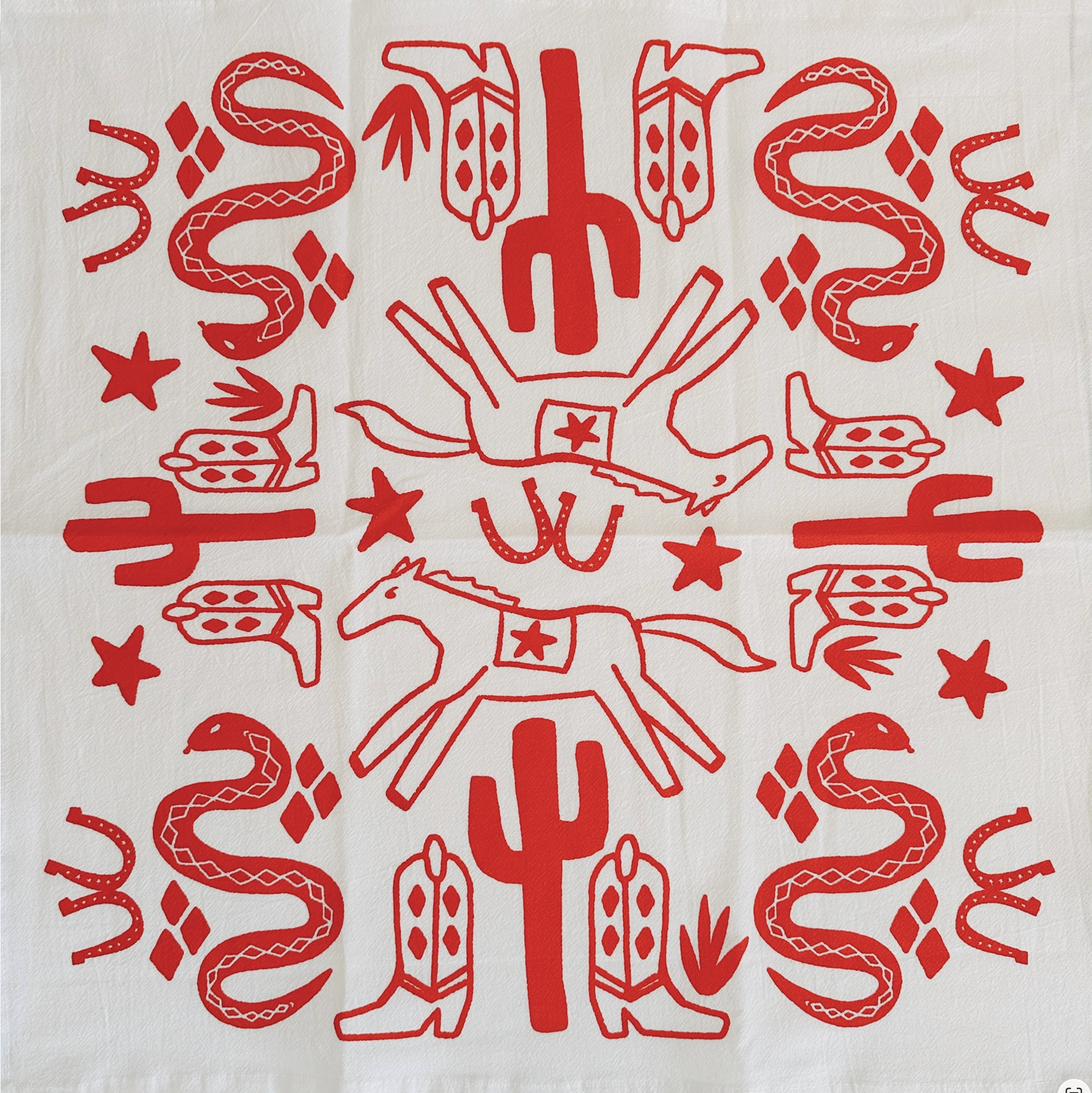Desert Red Tea Towel