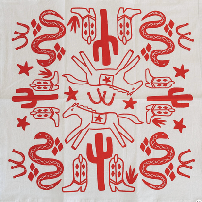 Desert Red Tea Towel