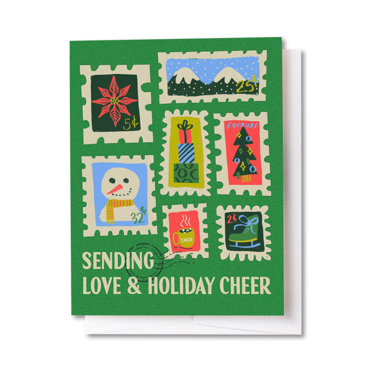 Winter Holiday Stamps Card