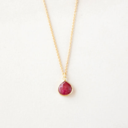 Bezel-Wrapped Gemstone Necklace