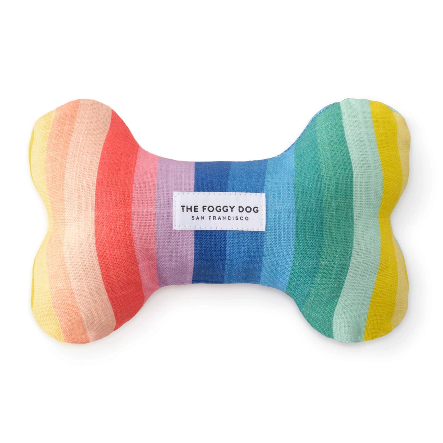Dog Bone Squeaky Toy - Over the Rainbow