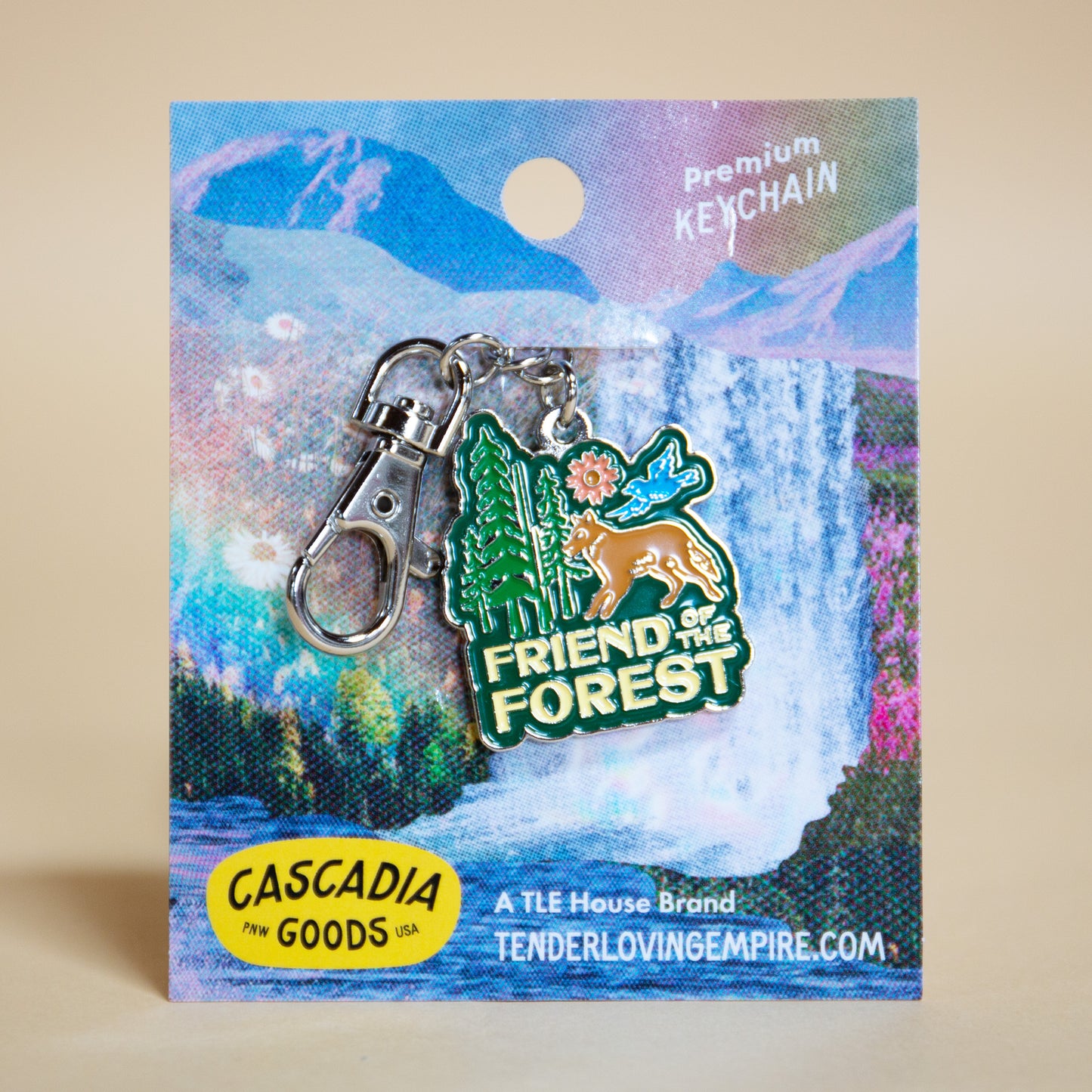 Friend of the Forest Enamel Keychain