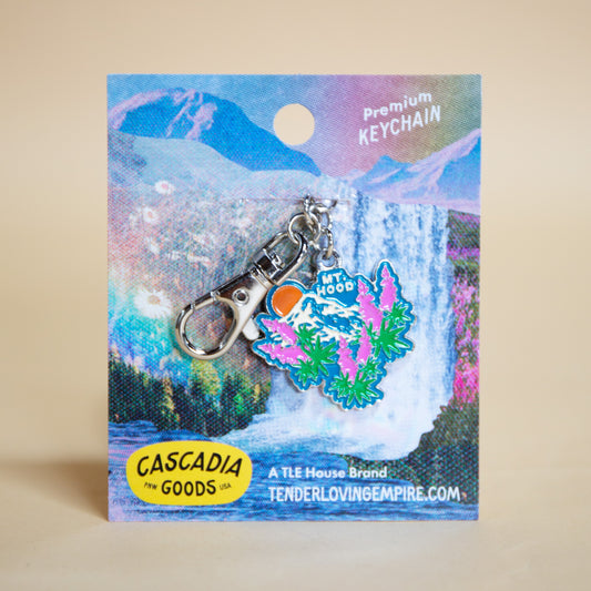 Mt. Hood Enamel Keychain