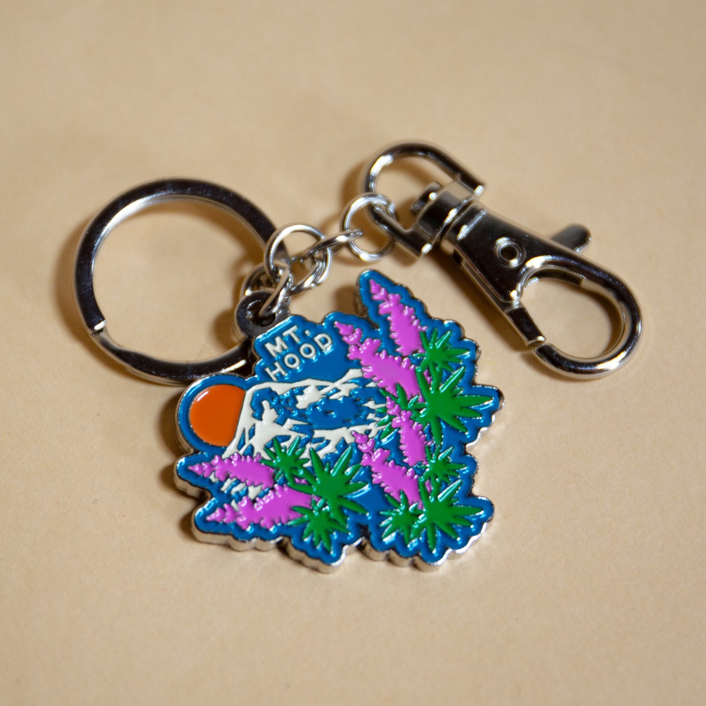 Mt. Hood Enamel Keychain