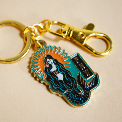 PNW Mermaid Enamel Keychain
