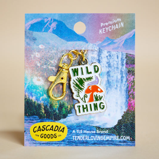 Wild Thing Enamel Keychain