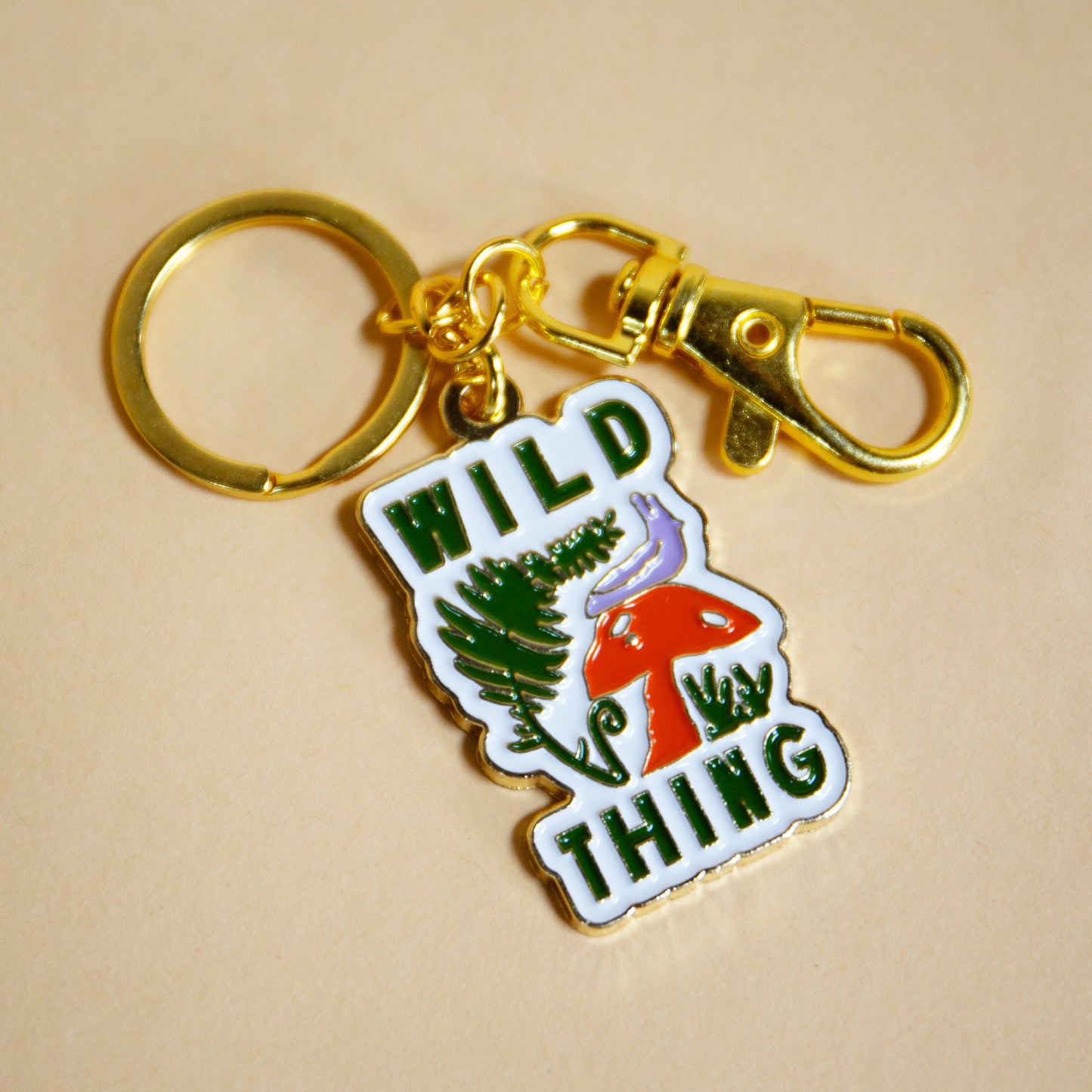 Wild Thing Enamel Keychain