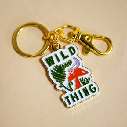 Wild Thing Enamel Keychain