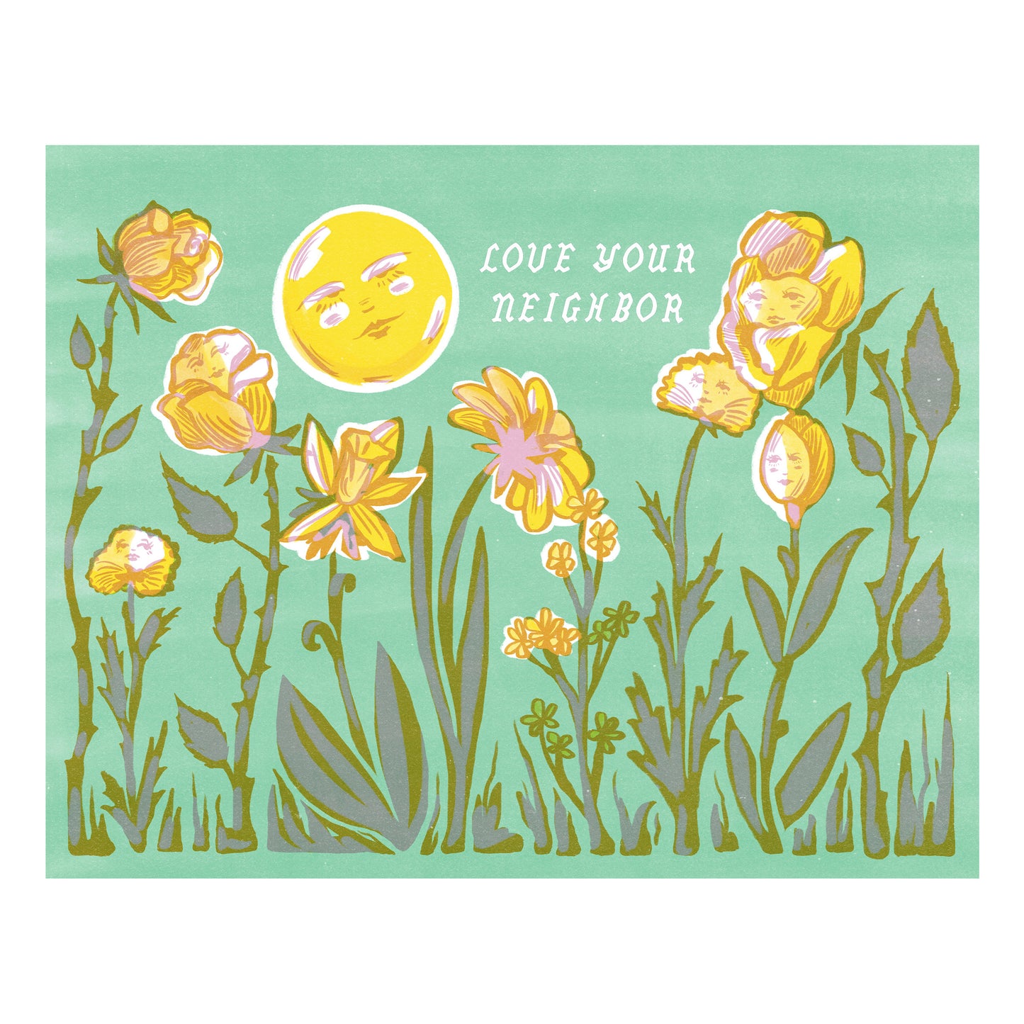 Love Your Neighbor Riso Print