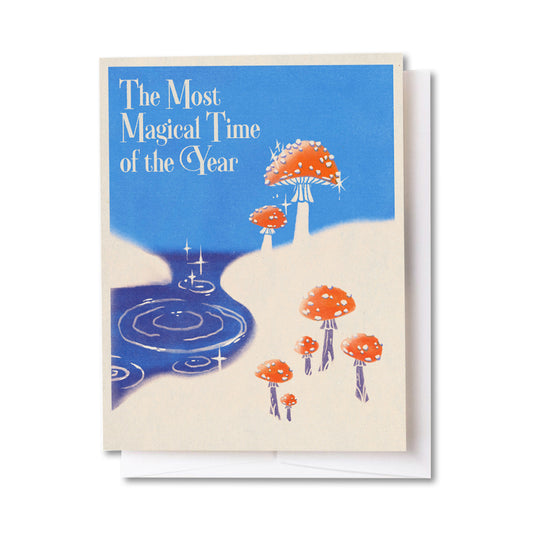 Magical Snowy Mushroom Card