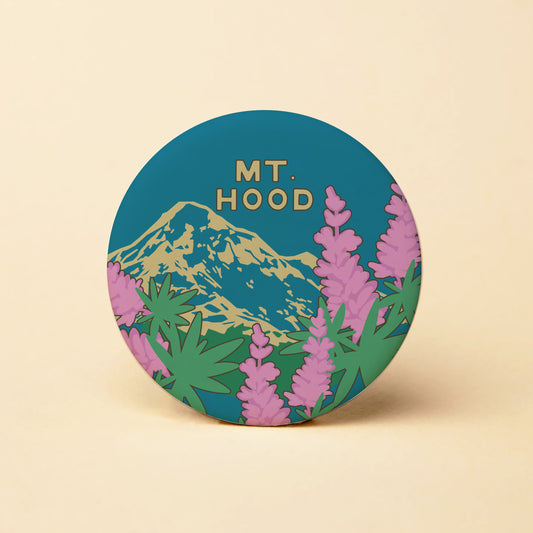 Mt. Hood Lupine Round Magnet