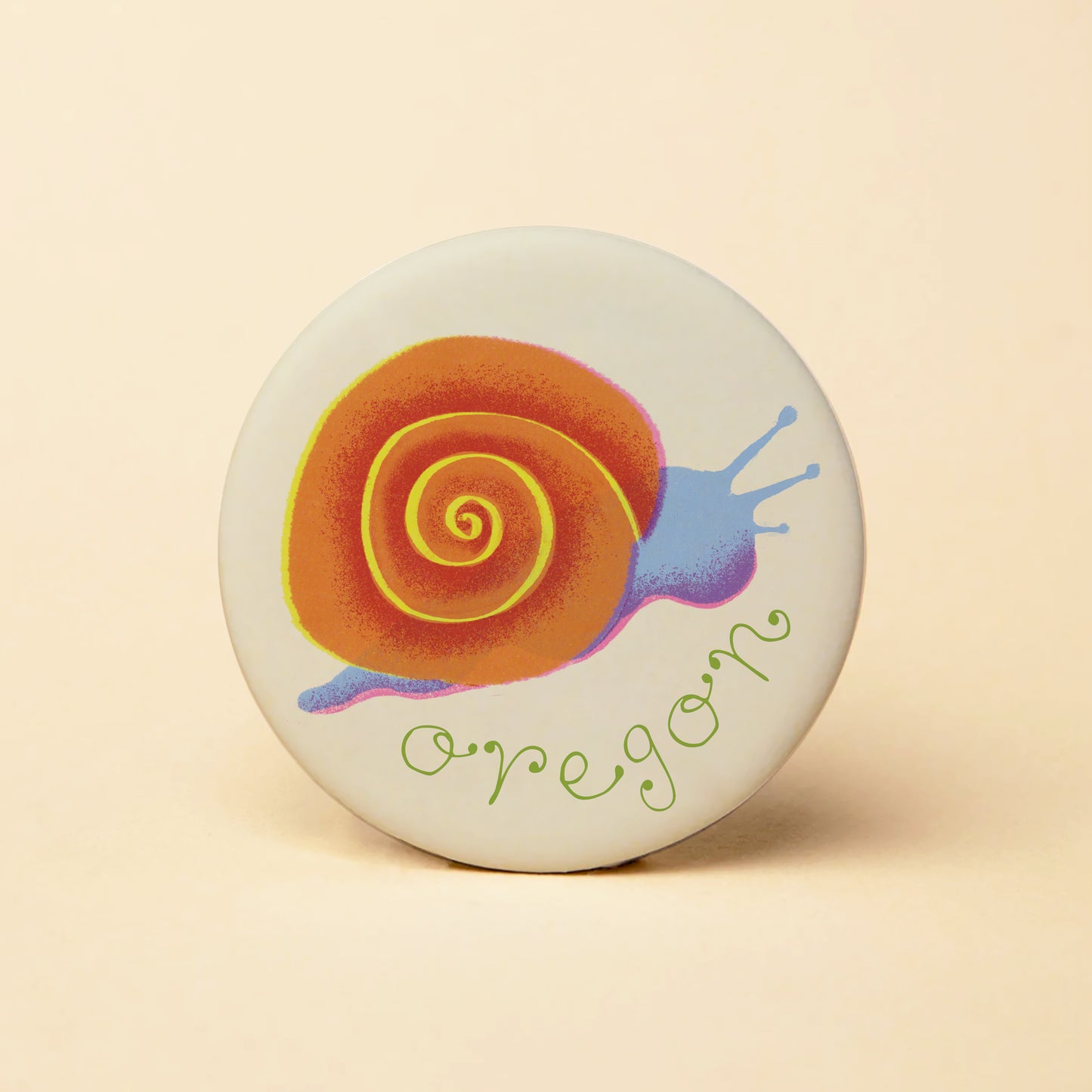 Oregon Snail Round Magnet