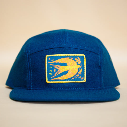 PNW Wildflower Bird Hat (Blue)