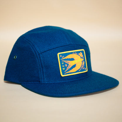 PNW Wildflower Bird Hat (Blue)