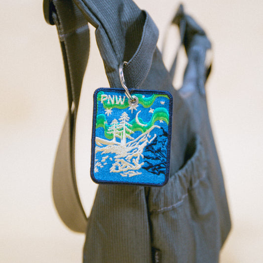 PNW Northern Lights Patch Keychain