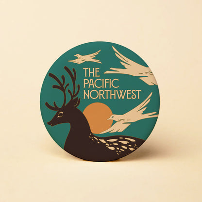 PNW Stag Round Magnet